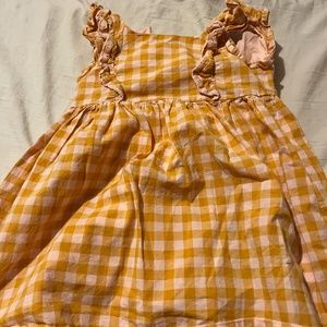 Kids Yellow Plaid Dress